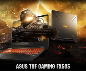 Laptop Asus TUF Gaming FX505GD-BQ012T - Intel core i5-8300H, 8GB RAM, HDD 1TB, Nvidia GeForce GTX 1050 4GB GDDR5, 15.6 inch