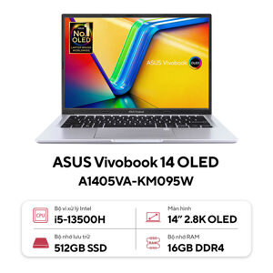 Laptop Asus VivoBook 14 A1405VA-KM095W - Intel Core i5-13500H, 16GB RAM, SSD 512GB, Intel Iris Xe Graphics, 14 inch