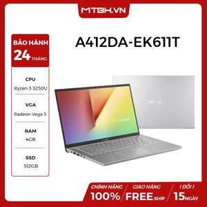 Laptop Asus VivoBook 14 A412DA-EK611T - AMD R3-3250U, 4GB RAM, SSD 512GB, AMD Radeon Vega 3 Graphics, 14 inch