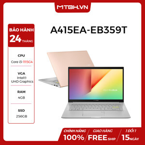 Laptop Asus VivoBook 14 A415EA-EB359T - Intel Core i3-1115G4, 4GB RAM, SSD 256GB, Intel UHD Graphics, 14 inch