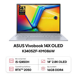 Laptop Asus Vivobook 14X OLED K3405ZF KM086W - IntelCore i5-12450H, RAM 16GB, SSD 512GB, Intel Iris Xe Graphics, 14 inch