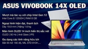 Laptop Asus VivoBook A1403ZA-KM065W - Intel Core i5-12500H, 8GB RAM, SSD 512GB, Intel Iris Xe Graphics, 14 inch