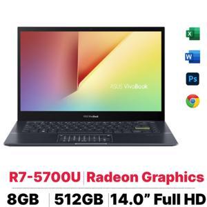 Laptop Asus VivoBook Flip 14 TM420UA-EC182W - AMD Ryzen 7 - 5700U, 8GB RAM, SSD 512GB, AMD Radeon Graphics, 14 inch
