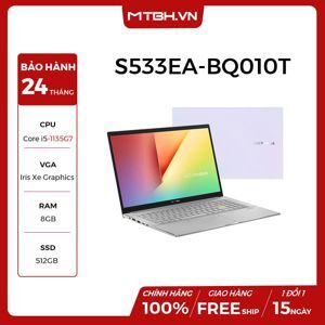 Laptop Asus VivoBook S15 S533EA-BQ010T - Intel Core i5-1135G7, 8GB RAM, SSD 512GB, Inte Iris Graphics, 15.6 inch