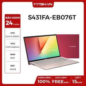 Laptop Asus Vivobook S431FA-EB076T - Intel Core i5-8265U, 8GB RAM, SSD 512GB, Intel UHD Graphics 620, 14 inch