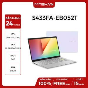 Laptop Asus Vivobook S433FA-EB052T - Intel core i5-10210U, 8GB RAM, SSD 512GB, Intel HD Graphics, 14 inch
