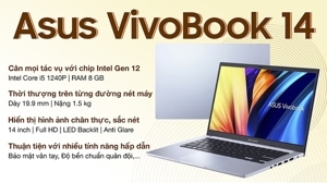 Laptop Asus Vivobook X1402ZA-EK083W - Intel Core i5-1240P, 8GB RAM, SSD 512GB, Intel Iris Xe Graphics, 14 inch