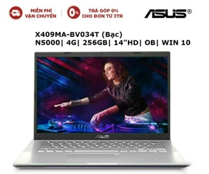 Laptop Asus Vivobook X409MA-BV034T - Intel Pentium Silver N5000, 4GB RAM, SSD 256GB, Intel UHD Graphics, 14 inch