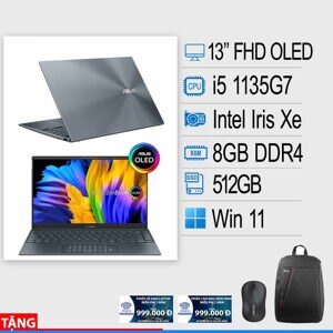 Laptop Asus ZenBook 13 OLED UX325EA-KG656W - Intel Core i5-1135G7, 8GB RAM, SSD 512GB, Intel Iris Xe Graphics, 13.3 inch