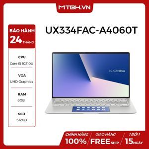 Laptop Asus Zenbook 13 UX334FAC-A4060T - Intel Core i5-10210U, 8GB RAM, SSD 512GB, Intel UHD Graphics 620, 13.3 inch