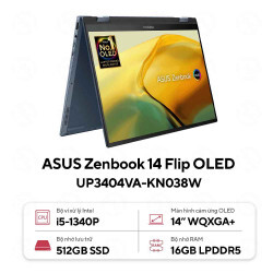 Laptop Asus Zenbook 14 Flip OLED UP3404VA-KN038W - Intel Core i5-1340P, 16GB RAM, SSD 512GB, Intel Iris Xe Graphics, 14 inch