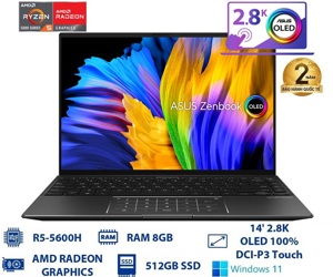 Laptop Asus Zenbook 14X OLED UM5401QA-KN053W - AMD Ryzen™ 5 5600H Processor, 8GB RAM, SSD 512GB, AMD Radeon Graphics, 14 inch