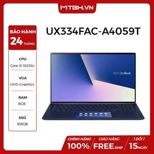 Laptop Asus ZenBook UX334FAC-A4059T - Intel Core i5-10210U, 8GB RAM, SSD 512GB, Intel UHD Graphics, 13.3 inch