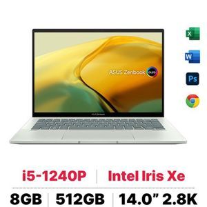 Laptop Asus ZenBook UX3402ZA-KM220W - Intel core i5-1240P, 8GB RAM, SSd 512GB, Intel Iris Xe Graphics, 14 inch