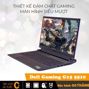 Laptop Dell G5 15 5510 - Intel Core i5-10200H, 8GB RAM, SSD 256GB, Nvidia Geforce GTX 1650 4GB, 15.6 inch