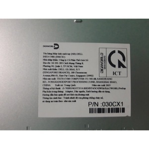 Laptop Dell Inspiron 3481 030CX1 - Intel Core i3-7020U, 4GB RAM, HDD 1TB, Intel UHD Graphics 620, 14 inch