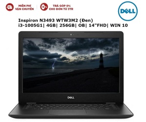 Laptop Dell Inspiron 3493 WTW3M2 - Intel Core i3-1005G1, 4GB RAM, SSD 256GB, Intel UHD Graphics, 14 inch