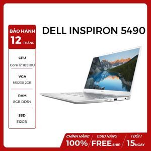 Laptop Dell Inspiron 5490 70196706 - Intel Core i7-10510U, 8GB RAM, SSD 512GB, Nvidia Geforce MX230 2GB GDDR5, 14 inch