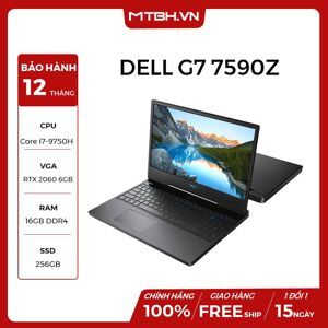 Laptop Dell Inspiron G7 7590 N7590Z - Intel Core i7-9750H, 16GB RAM, HDD 1TB + SSD 256GB, Nvidia GeForce RTX 2060 6GB GDDR6, 15.6 inch