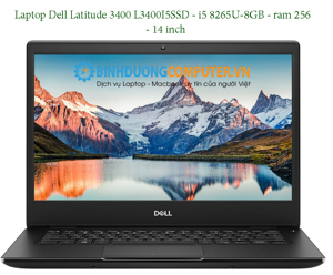 Laptop Dell Latitude 3400 L3400I5SSD - Intel Core i5-8265U, 8GB RAM, SSD 256GB, Intel HD Graphics 620, 14 inch