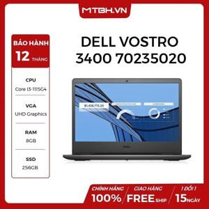 Laptop Dell Vostro 3400 70235020 - Intel Core i3-1115G4, 8GB RAM, SSD 256GB, Intel UHD Graphics, 14 inch