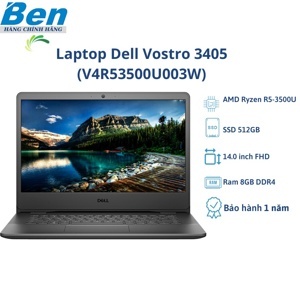 Laptop Dell Vostro 3405 V4R53500U003W - AMD R5 3500U, 8GB RAM, SSD 512GB, AMD Radeon Graphics, 14 inch