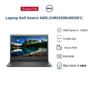 Laptop Dell Vostro 3405 V4R53500U003W - AMD R5 3500U, 8GB RAM, SSD 512GB, AMD Radeon Graphics, 14 inch