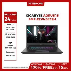 Laptop Gigabyte Aorus 15 9MF-E2VN583SH - Intel Core i5 12500H, 8GB RAM, SSD 512GB, Nvidia Geforce RTX 4050 6GB, 15.6 inch