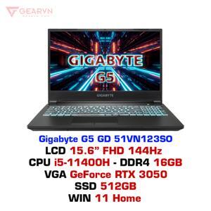 Laptop Gigabyte G5 GD-51VN123SO - Intel Core i5-11400H, 16GB RAM, SSD 512GB, Nvidia GeForce RTX 3050 4GB GDDR6, 15.6 inch