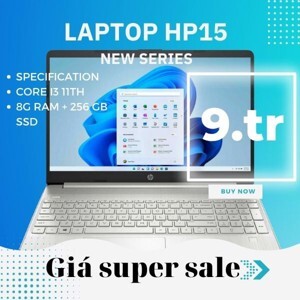 Laptop HP 15-DW3033dx 405F6UA - Intel Core i3 1115G4, 8GB RAM, SSD 256GB, Intel UHD Graphics, 15.6 inch