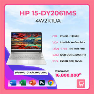 Laptop HP 15-dy2061ms - Intel core i5-1135G7, 12GB RAM, SSD 256GB, Intel Iris Xe Graphics, 15.6 inch