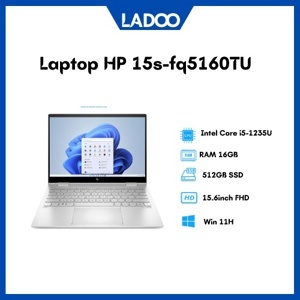 Laptop HP 15s-fq5160TU 7C0S1PA - Intel Core i5-1235U, 16GB RAM, SSD 512GB, Intel Iris Xe Graphics, 15.6 inch