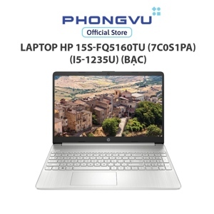 Laptop HP 15s-fq5160TU 7C0S1PA - Intel Core i5-1235U, 16GB RAM, SSD 512GB, Intel Iris Xe Graphics, 15.6 inch