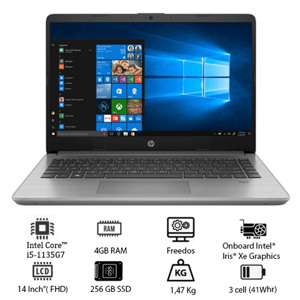 Laptop HP 240 G8 3D0E3PA - Intel Core i5-1135G7, 4GB RAM, SSD 256GB, Intel Iris Xe Graphics, 14 inch