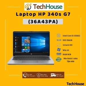 Laptop HP 340s G7 36A43PA - Intel core i5-1035G1, 8GB RAM, SSD 256GB, Intel UHD Graphics, 14 inch