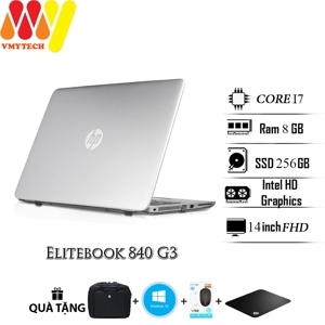 Laptop HP EliteBook 840-G3 - Intel Core i7-6600U, Ram 8GB, SSD 256GB, VGA Intel Graphic HD 520, 14 inch