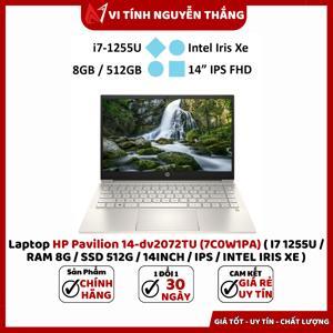 Laptop HP Pavilion 14-dv2072TU 7C0W1PA - Intel Core i7-1255U, 8GB RAM, SSD 512GB, Intel Iris Xe Graphics, 14 inch