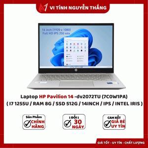 Laptop HP Pavilion 14-dv2072TU 7C0W1PA - Intel Core i7-1255U, 8GB RAM, SSD 512GB, Intel Iris Xe Graphics, 14 inch
