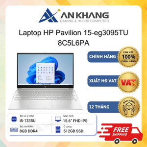 Laptop HP Pavilion 15-eg3095TU 8C5L6PA - Intel Core i5-1335U, RAM 8GB, SSD 512GB, Intel Iris Xe Graphics, 15.6 inch