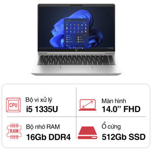 Laptop HP ProBook 440 G10 873A9PA - Intel core i5-1335U, 16GB RAM, SSD 512GB, Intel UHD Graphics, 14 inch
