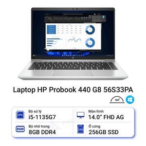 Laptop HP ProBook 440 G8 56S33PA - Intel core i5-1135G7, 8GB RAM, SSD 256GB, Intel UHD Graphics, 14 inch