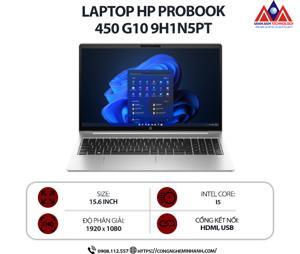 Laptop HP Probook 450 G10 9H1N5PT - Intel core i5-1335U, Ram 16GB, SSD 512GB, Intel UHD Graphics, 15.6 inch