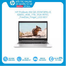 Laptop HP ProBook 450 G6 5YM72PA - Intel Core i5-8265U, 4GB RAM, HDD 1TB, Intel UHD Graphics 620, 15.6 inch