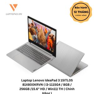 Laptop Lenovo IdeaPad 5 15ITL05 81X800KRVN - Intel Core i3-1115G4, 8GB RAM, SSD 256GB, Intel UHD Graphics, 15.6 inch