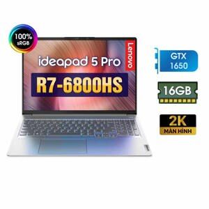 Laptop Lenovo IdeaPad 5 Pro 16ARH7 82SN00AFVN - AMD Ryzen 7-6800HS, 16GB RAM, SSD 512GB, Nvidia GeForce GTX 1650 4GB GDDR6, 16 inch