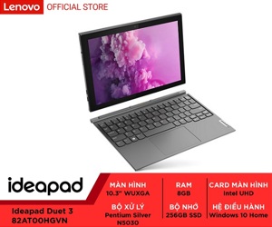 Laptop Lenovo IdeaPad Duet 3 10IGL5 (82AT00HGVN)  - Pentium N5030, RAM 8GB, 256GB SSD, VGA ON, 10.3inch