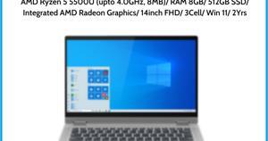 Laptop Lenovo IdeaPad Flex 5 14ALC05 82HU00EJVN - AMD Ryzen 5-5500U, 8GB RAM, SSD 512GB, AMD Radeon Graphics, 14 inch