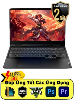 Laptop Lenovo IdeaPad Gaming 3 15ARH7 82SB00JUVN - AMD Ryzen 7 7535HS, 8GB RAM, SSD 512GB, Nvidia GeForce RTX 4050 6GB GDDR6, 15.6 inch