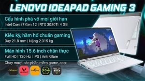 Laptop Lenovo IdeaPad Gaming 3 15IAH7 82S9007UVN - Intel core i7-12700H, 16GB RAM, SSD 512GB, Nvidia GeForce RTX 3050 Ti 4GB GDDR6, 15.6 inch