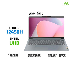 Laptop Lenovo IdeaPad Slim 3 15IAH8 83ER000EVN - Intel Core I5 12450H, 16GB RAM, SSD 512GB, Intel UHD Graphics, 15.6 inch